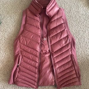 ALO Yoga Pink Sleeveless Puffer vest